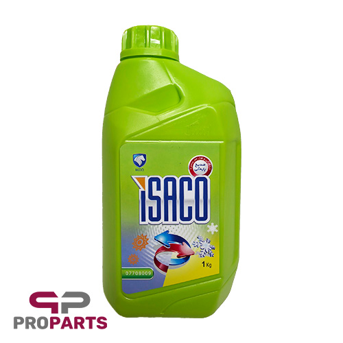 ضد یخ چهار فصل سبز 1 کیلوگرمی شرکتی ایساکو مناسب برای همه خودروها