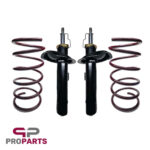 مجموعه فنر لول جلو اسپرت سایز 32 لنزو LENSO و کمک فنر گازی روغنی اسپرت (پوسته کوتاه) کی دی اس KDS مناسب برای پژو 206