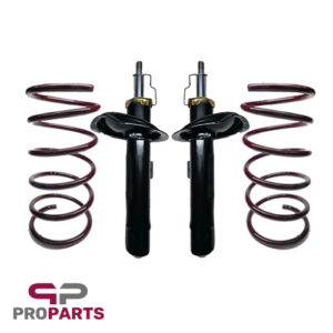 مجموعه فنر لول جلو اسپرت سایز 32 لنزو LENSO و کمک فنر گازی روغنی اسپرت (پوسته کوتاه) کی دی اس KDS مناسب برای پژو 206