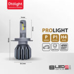 لامپ هدلایت مدل P1 با پایه H4 توان 75 وات اتولایت Otolight بسته دو عددی