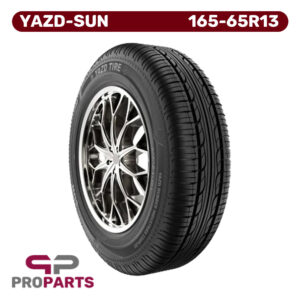 لاستیک یزد تایر سایز 165/65R13 گل SUN تک حلقه‌ای مناسب برای پراید
