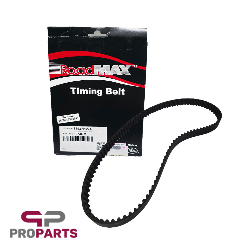 تسمه تایم 107 دندانه رودمکس ROADMAX مدل GATES-1274 با لیبل هرینگتون مناسب برای پراید - ساینا - کوییک - تیبا -اطلس -سهند